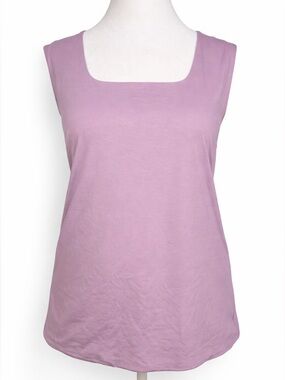 Chico’s Lavender Square Neck Tank XXL Soft Stretch Minimalist